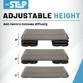 thumbnail image 5 of The Step Original Aerobic Platform – Circuit Size Grey Aerobic Platform and Four Original Black Risers Included with 4”, 6”, and 8” Platform Height Options, 5 of 7