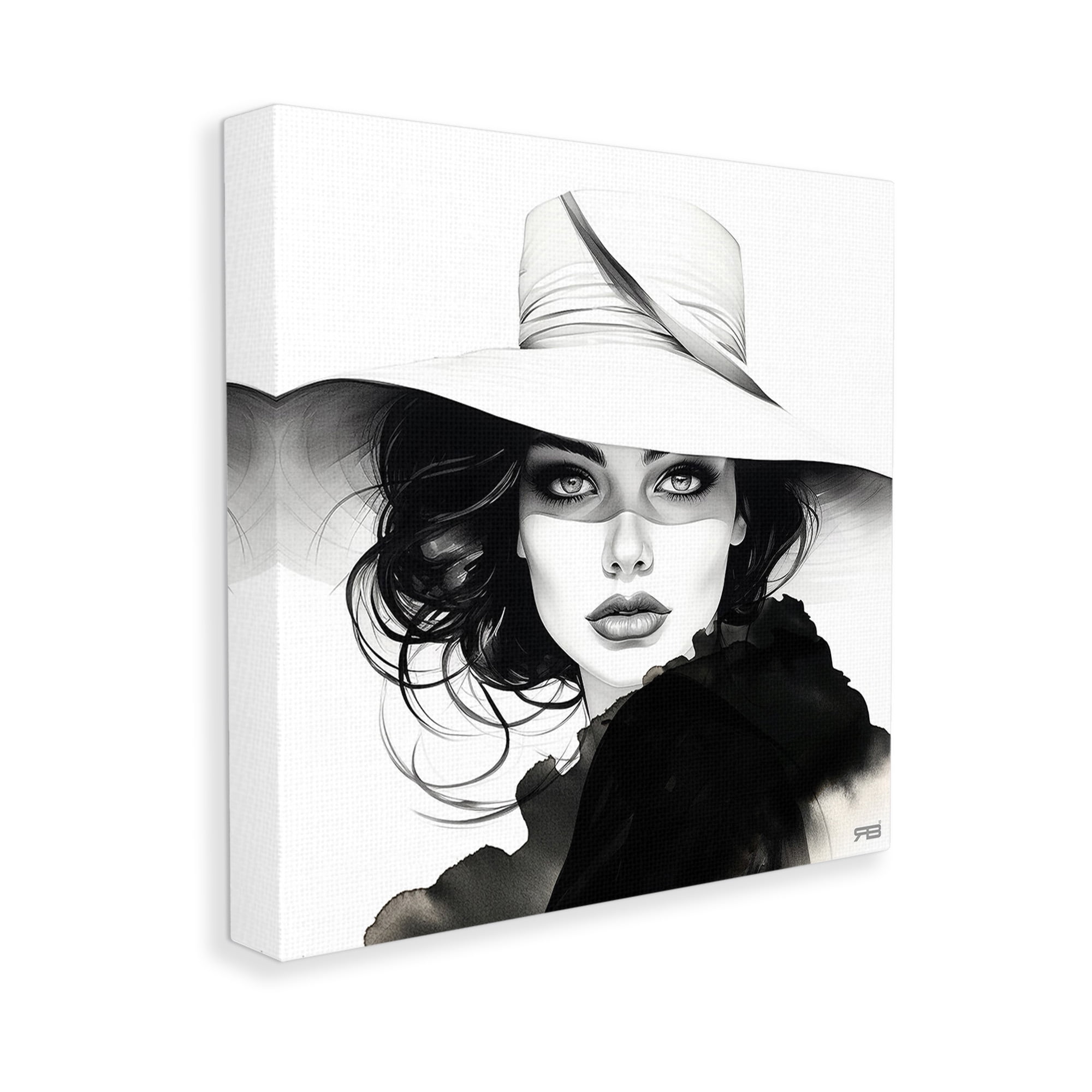 Stupell Industries Intense Glam Gaze Beauty & Fashion Painting Gallery Wrapped Canvas Art Print Wall Art, 36 x 36