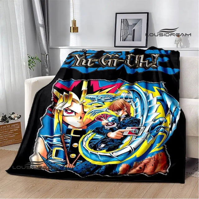 ¡Anime clásico YU GI OH! Manta estampada para pícnic, cálida, bonita manta para cama, suave y cómoda, manta de viaje para el hogar