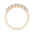 thumbnail image 2 of Angara Natural 0.7 Ct. Aquamarine Non Eternity Ring in 14K Rose Gold for Women (Ring Size: 11.5), 2 of 12