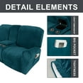 thumbnail image 4 of SHANNA 2-Seater Sofa Covers Stretch Recliner Couch Cover with Console Slipcover Protector, 4 of 10