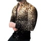 thumbnail image 1 of Camisas Hombre Manga Corta Moda tendencia solapa 3d impresión Casual Slim Fitting camisa de manga larga multicolor camisa para hombres (Gold, XXL), 1 of 4