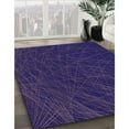 thumbnail image 2 of Ahgly Company Indoor Rectangle Patterned Denim Dark Blue Area Rugs, 8' x 12', 2 of 6