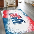 thumbnail image 3 of Independence Day Washable Area Rugs 3'x5', Patriotic USA Flag Red Blue Stripe Star Low Pile Throw Living Room Rug Non-Slip Sturdy Edge Binding Carpet for Indoor Entryway Bedside Kitchen, 3 of 9