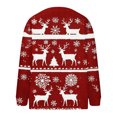 thumbnail image 4 of QATAINLAV Cable Knit Sweater for Women Oversized Long Sleeve Button Up Cardigans Ugly Graphic Christmas Gifts, Wine, XXXXL, 4 of 6