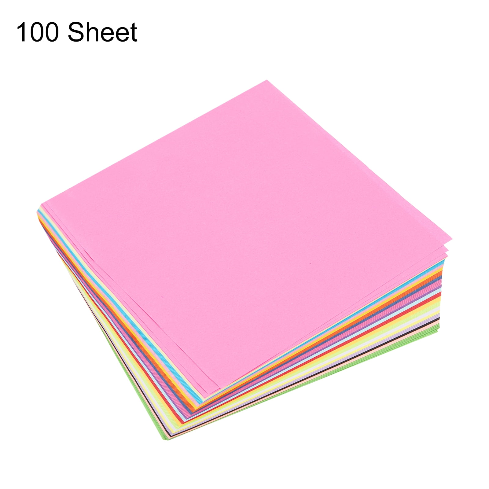 Uxcell 100 Sheet Origami Paper Double Sided 20 Colors 3.9 x 3.9 Inch Square Sheet for Art Craft Project, Beginners, Gifts Decor
