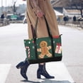 thumbnail image 4 of FORMRS Laptop Tote Bag for Women with 15.6" Computer Compartments Handbag, Green Christmas Gingerbread, 4 of 7