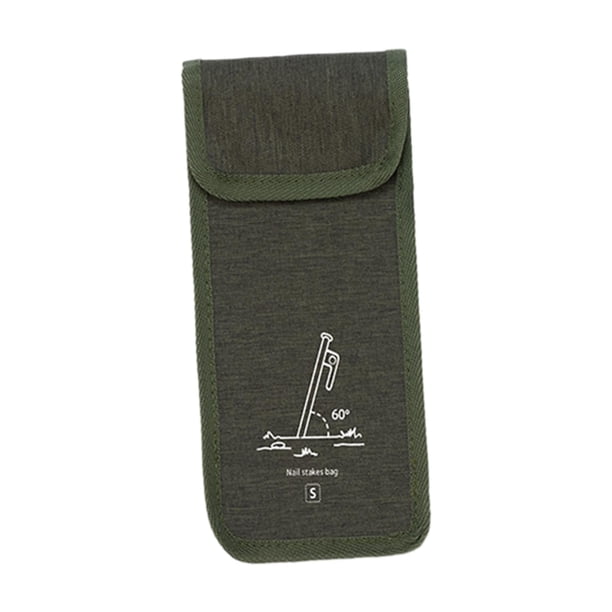 Bolsa para estacas de tienda, estuche para herramientas, bolsa de mano, organizador portátil, accesorios para tienda de campaña 12cmx22cm