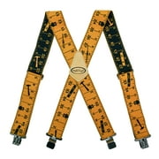 MELOTOUGH Tape Measure Suspenders 2" Wide Adjustable X Shape Heavy Duty Mens Suspenders