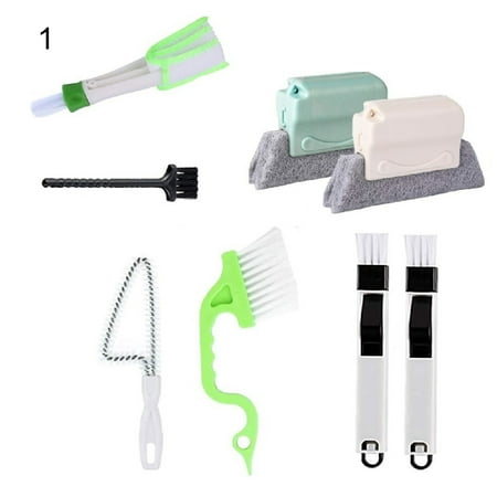 

Bobasndm Cleaning Brushes Versatile 8Pcs/Set Multifunctional Tile Slot Scrubbers Reusable Portable for Restaurant