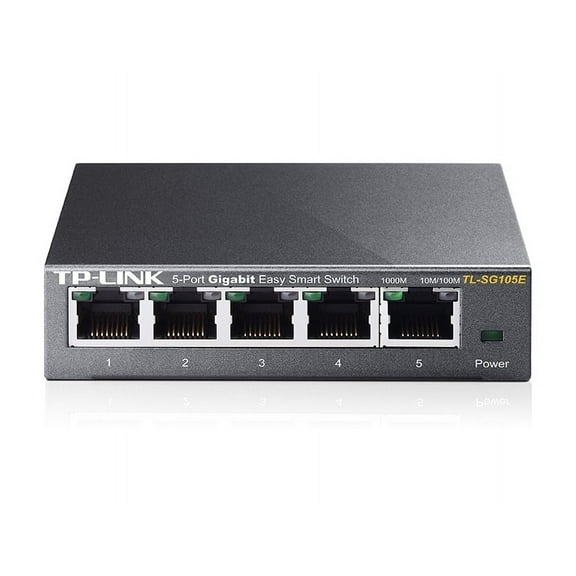 TP-Link 5-Port Gigabit Ethernet Web Managed Easy Smart Switch | Limited Lifetime Warranty (TL-SG105E)