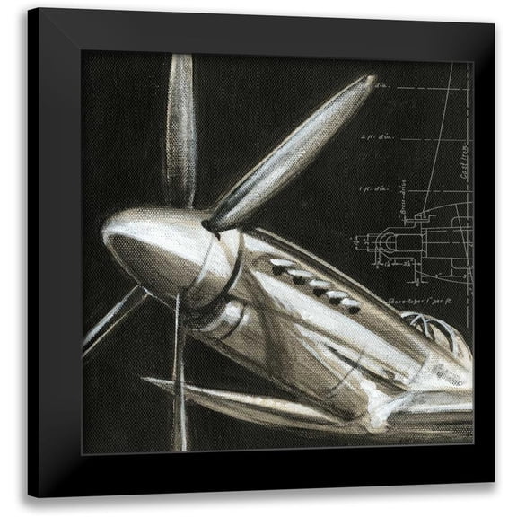Harper, Ethan 12x12 Black Modern Framed Museum Art Print Titled - Aerial Navigation II
