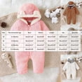 thumbnail image 3 of 6-9 Months Newborn Baby Bear Outfit Suit With Fold Over Mittens Footies Girls Boys Winter Fleece Clothes Hooded Romper Snowsuit, 3 of 9