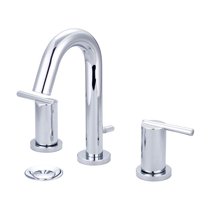 Olympia Faucets i2v 1.2 GPM Widespread Modern Style Bathroom Faucet with Pop-Up Drain in Chrome - L-7422