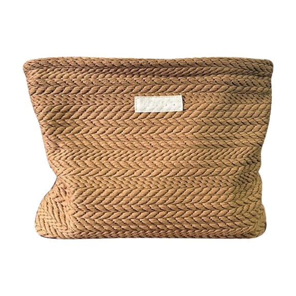 JoyHoop Wooden Woven Storage Basket with Lid, Round Decorative Organizer for Bedroom, Living Room, or Laundry, 5.51x5.51x3.15 Inches