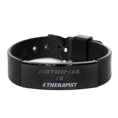 Therapist Black Shark Mesh Bracelet - Unique Gift for Confidence and Inspiration, Perfect for Graduation, Birthday, and Holidays