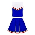 thumbnail image 2 of Alvivi Kids Girls Cheerleading Costume Outfit Crop Tops Pleated Pleated Skirt Set 6-16, 2 of 7