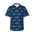 thumbnail image 1 of Fotbe Cute Shark Camisa Hawaiana para Hombre Unisex – Camisa Casual de Verano con Botones de Manga Corta de Algodón y Lino,XX-Large, 1 of 7