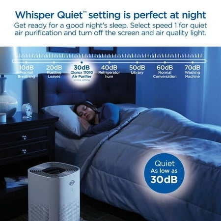 Hamilton Beach - Clorox Large Room HEPA Air Purifier - WHITE