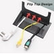 thumbnail image 5 of 4 pasacables de aluminio de 160x80 mm, tapas rectangulares para orificios de cables de escritorio, color negro, para salida de cables de ordenador., 5 of 7