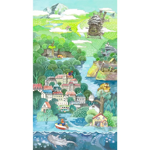 Cuadros Decorativos Viajes de dibujos animados Punto de cruz completo 11CT Hilo de algodón DIY Kits impresos (4) Likrtyny embutido en tela