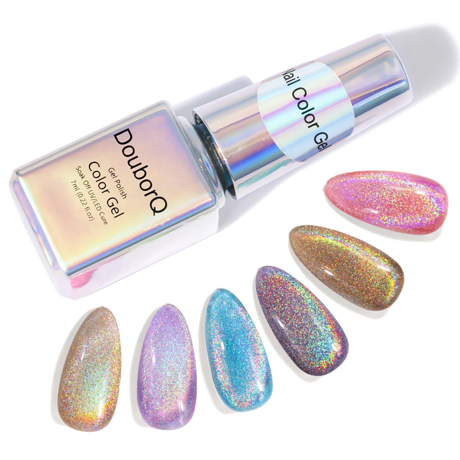 Holographic Nail Glitter - Lecenté - Gel Polish & Nail Art