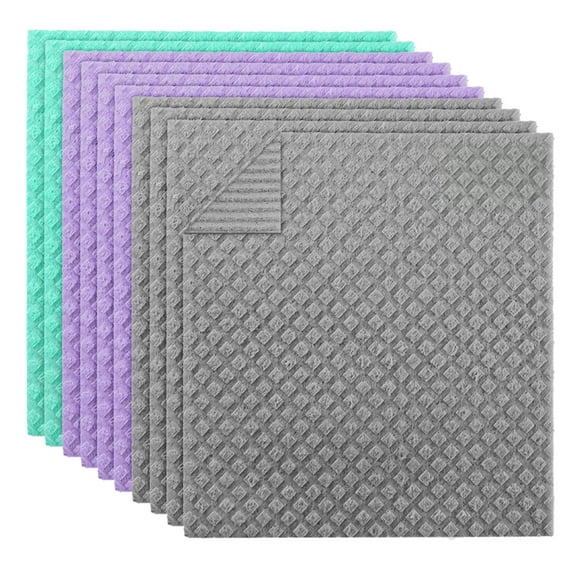 10PCS Soft Cotton Dish Cleaning Cloths Made from Biodegradable Wood Pulp