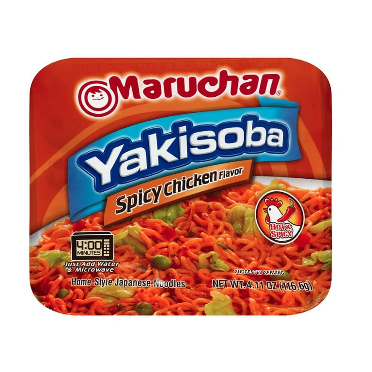 maruko  Maruchan Yakisoba Spicy Chicken Flavor, 4.11 Oz, Pack of 8