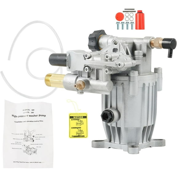 3/4in Shaft 3000 PSI 2.5 GPM Horizontal Pressure Washer Pump