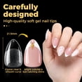 thumbnail image 3 of RAGUPEL 2026 New Short Almond Gel Nail Tips, 600 Pcs Pre-Filed Short Nail Tips Almond Shape Half Matte Press on Nails 12 Sizes Full Cover Clear Fake Nails for Extension Home Diy Salon with Box, 3 of 7
