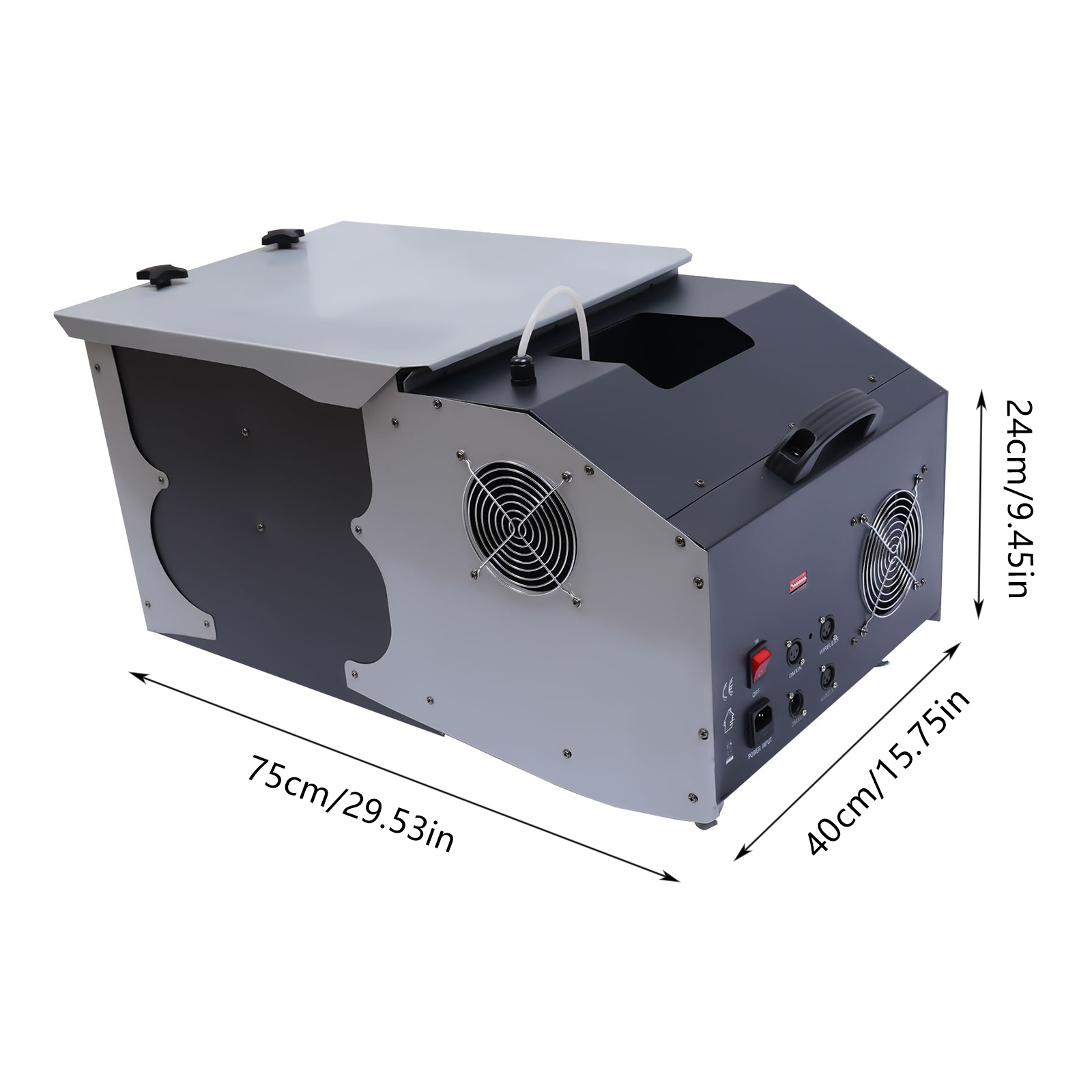 76*40.5*38cm 1500W Low Lying Smoke Fog Machine DMX DJ Stage Fogger for Large Stage Performances Parties