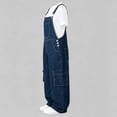 thumbnail image 6 of OGLCCG Girls Denim Overalls Kids Sleeveless Wide Leg Jumpsuit Solid Color Teens Bib Overall with Pockets 7-13 Years, 6 of 8