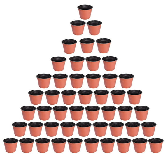 50 PCS 11.6" Plastic Seedling Pots Round Plant Pots Container for Seedlings Vegetables Succulents Flower Cuttings