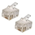 thumbnail image 3 of Steren Modular Plug 4C 6x4 RJ11 Flat Stranded - High-Impact Polycarbonate Telephone Plugs - 100 Pack, 3 of 3