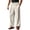 a01Beige, variant on LODIENY Mens Wide Leg Baggy Dress Pants Button Decorative Pleated Slacks Work Business Suit Trousers with Pockets Black M