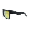 thumbnail image 3 of Mens Color Mirror Rectangular Sport Horn Rim Shark Fin Arm Sunglasses Matte Black - Orange Mirror, 3 of 4