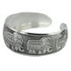 thumbnail image 5 of 2 Piezas Tíbet Plata Tallada Arqueado Abierto Ancho Brazalete, 5 of 9