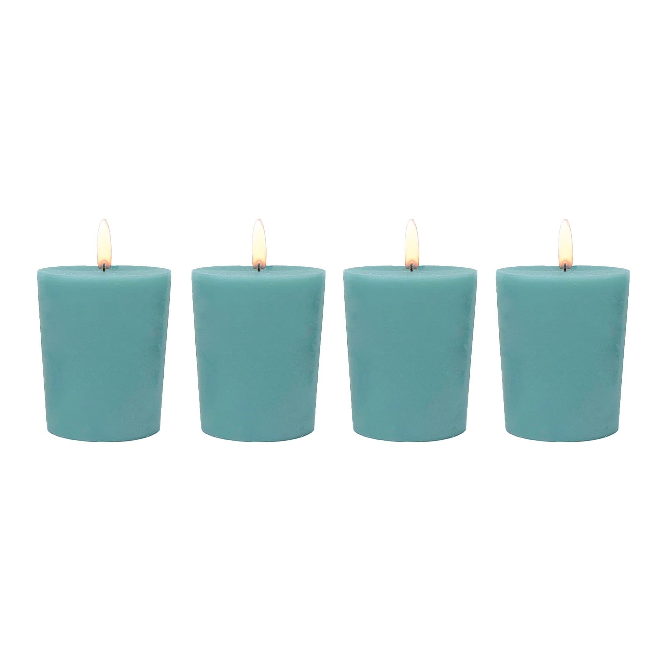 Mainstays Votive Candles, Unscented, Green, 4 Count