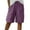Purple, variant on Coerni Girls Knee Length Shorts High Waisted Kids Joggers Shorts Summer Drawstring Elastic Waist Plain Baggy Pants Pockets