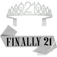 21St Birthday Crown &amp; Finally 21St Birthday Sash For Women 21St ...
