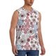 thumbnail image 2 of Balery Abstract Floral Camisetas sin mangas para hombre, absorbe la humedad y protege contra el mal olor.-3X-Large, 2 of 7