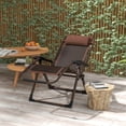 thumbnail image 2 of Outsunny Zero Gravity Chair w/ Recline Back, Folding Lounge Chair, Brown, 2 of 10