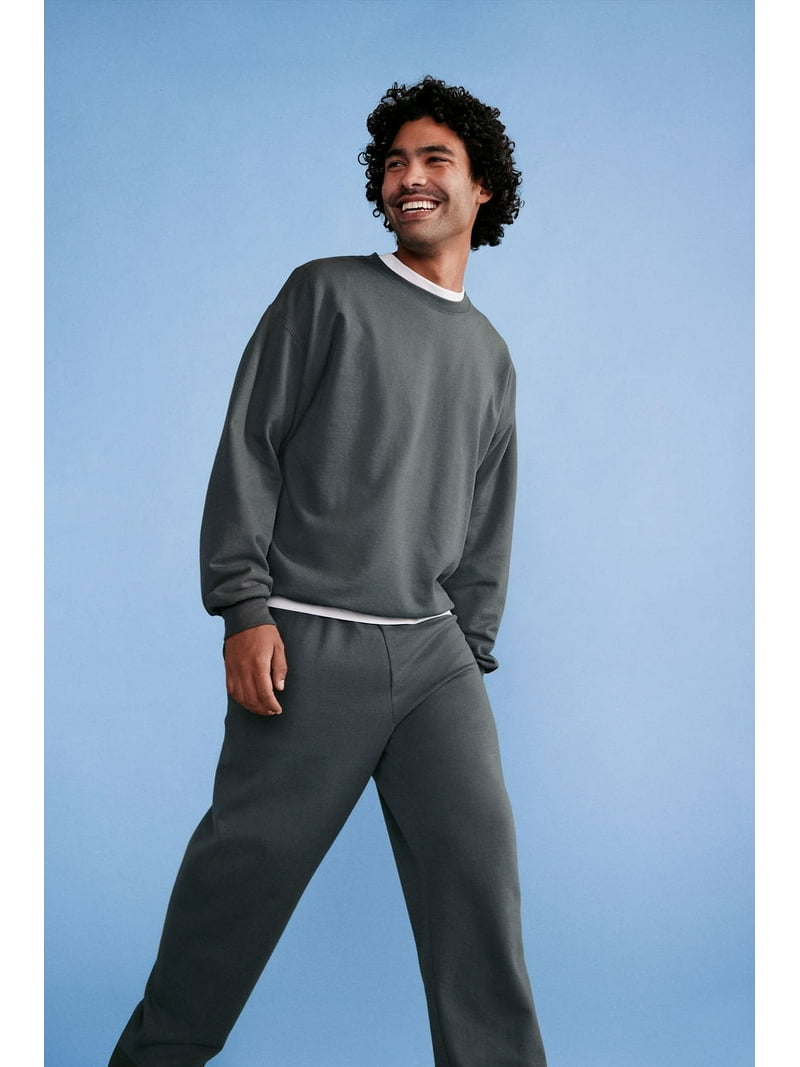 Athletic Works Men's Fleece Crewneck Sweatshirt - Walmart.com