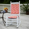thumbnail image 2 of Klear Vu Porch Rocking Chair Cushions Set, Suitable for Living Room Rockers, Stylish Seat and Back Pads Include Non-Slip Bottom + Fabric Ties, 20" X 17" X 2, Pink Bead, 2 of 4