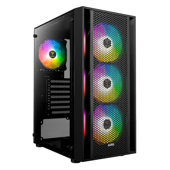GABINETE PARA COMPUTADORA Gamdias AURA GC2 NEGRO ATX ARGB CRISTAL