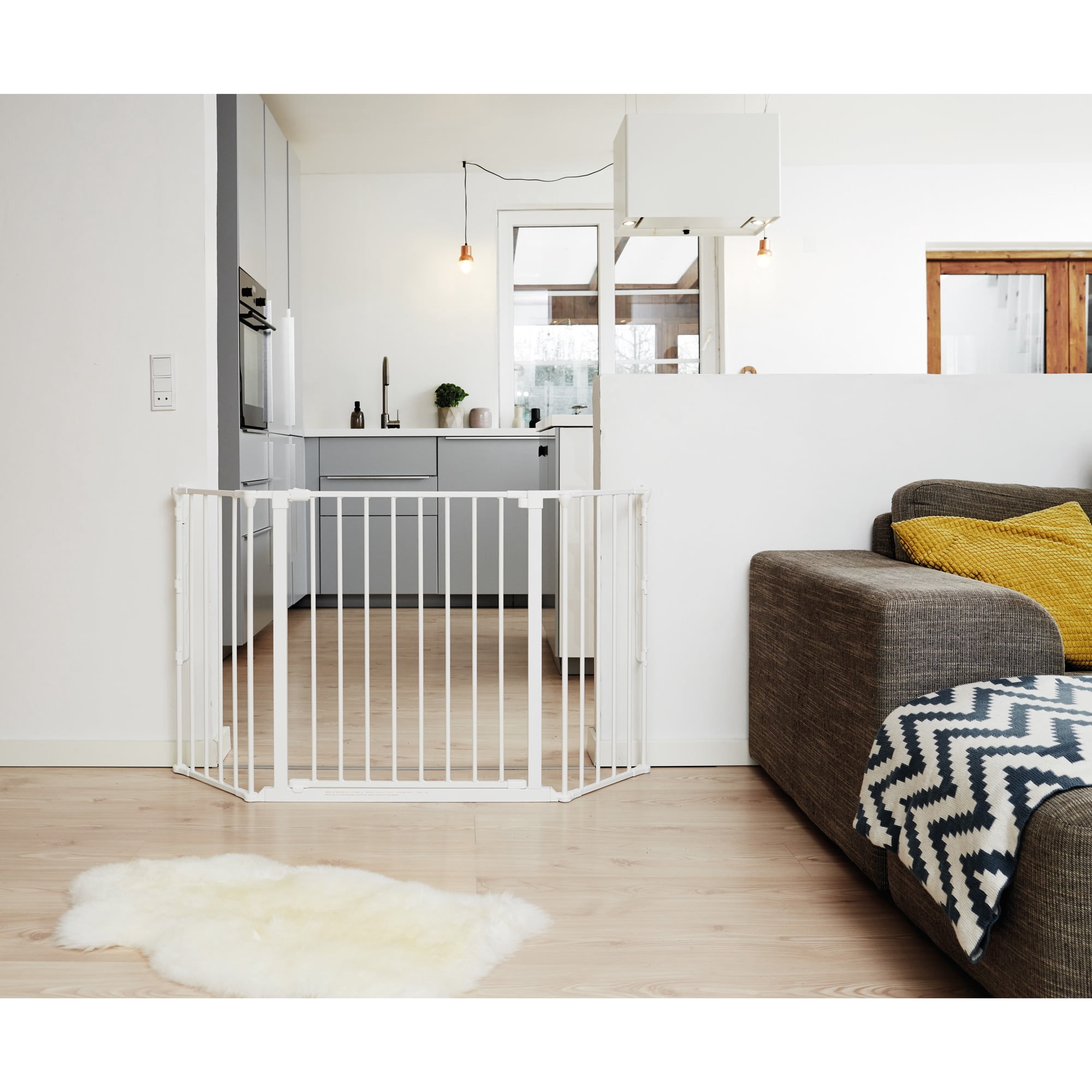BabyDan Flex M Modular Safety Gate 35.4" - 57.5", White