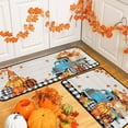 thumbnail image 5 of Fall Kitchen Rugs and Mats for Floor Sets, Fall Decorations for Home, 2 PCS Non-slip Backing Pumpkin Mat, Autumn Decor Thanksgiving Kitchen Rug 16"X47"+16"X24"(A), 5 of 6