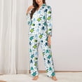 thumbnail image 2 of Sikiie Cartoon Sea Creatures Women's Long-Sleeve Shirt and Full-Length Bottom Pajama Set (s-xxl)-, 2 of 7