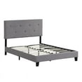 thumbnail image 4 of Queen Size Upholstered Platform Bed Frame with Button Tufted Linen Fabric Headboard, No Box Spring Needed, Wood Slat Support, Easy Assembly, Gray, 4 of 5