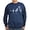 Navy, variant on CafePress - Cat Heartbeat Sweatshirt (Dark) - Classic Crew Neck Sweatshirt